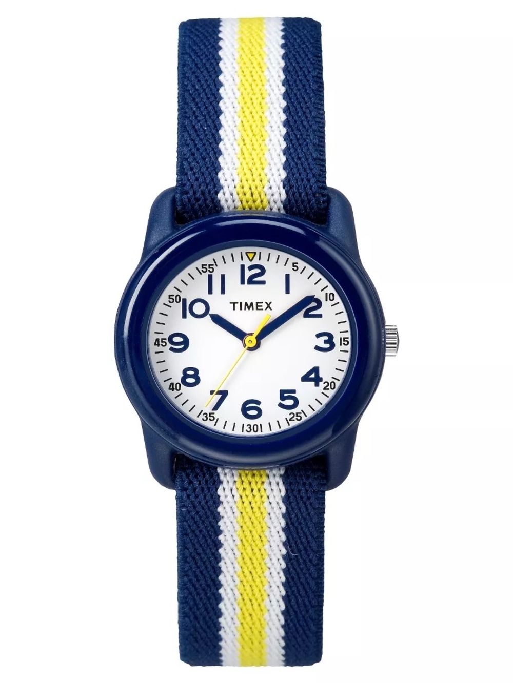 Timex Blue, White & Yellow Stripe Nylon Kids Watch